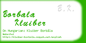 borbala kluiber business card